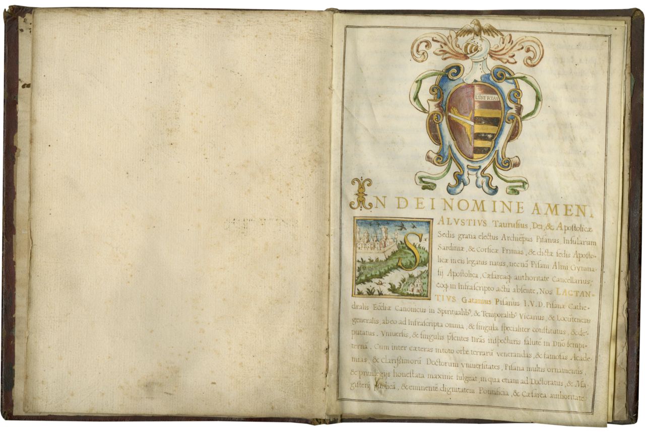 Pisa Doctoral Diploma : Medieval Text Manuscripts
