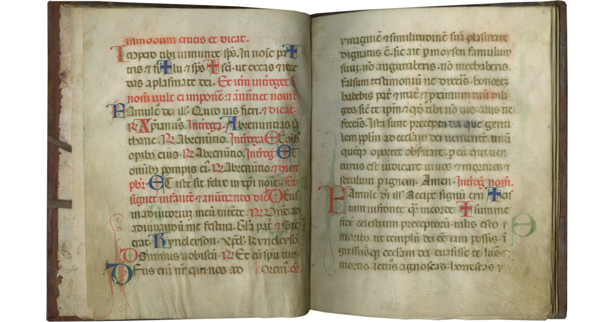 Rituals Baptism Medieval Text Manuscripts