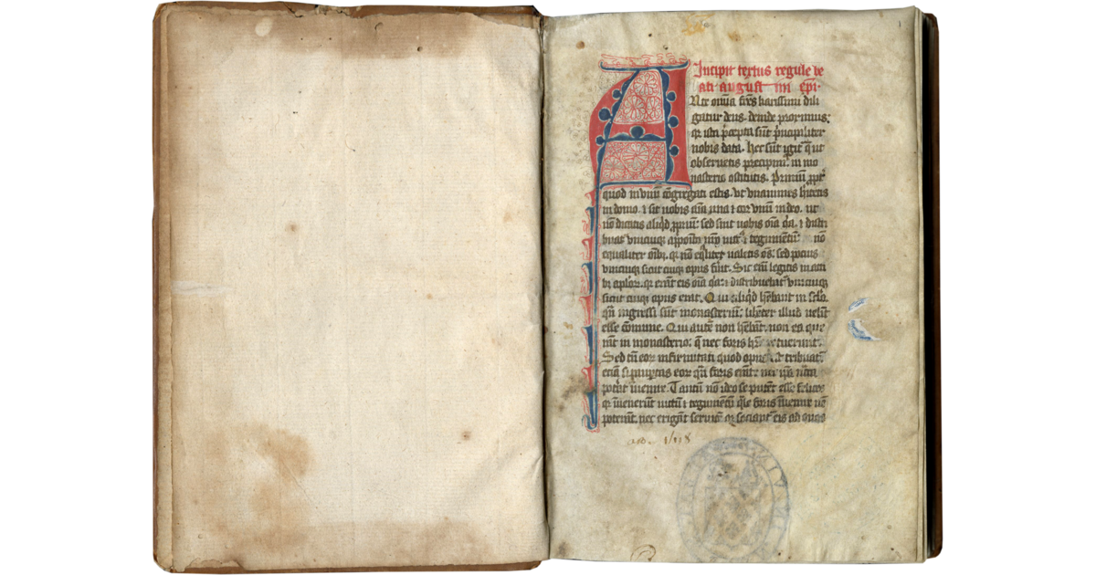 Augustine Monastic Rule : Medieval Text Manuscripts