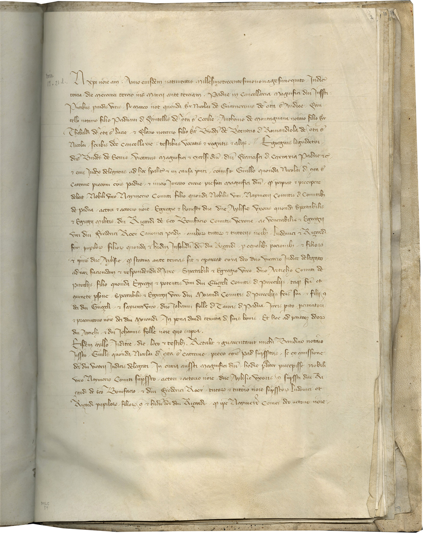 Notarial Register from Padua : Medieval Text Manuscripts